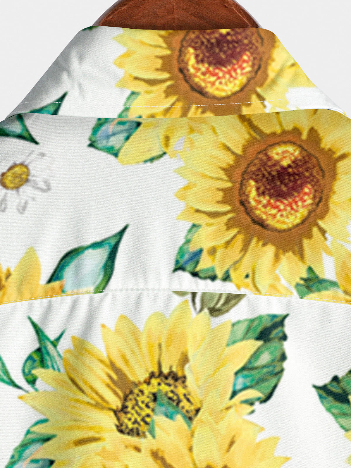 Camicia a maniche corte da uomo con stampa girasole