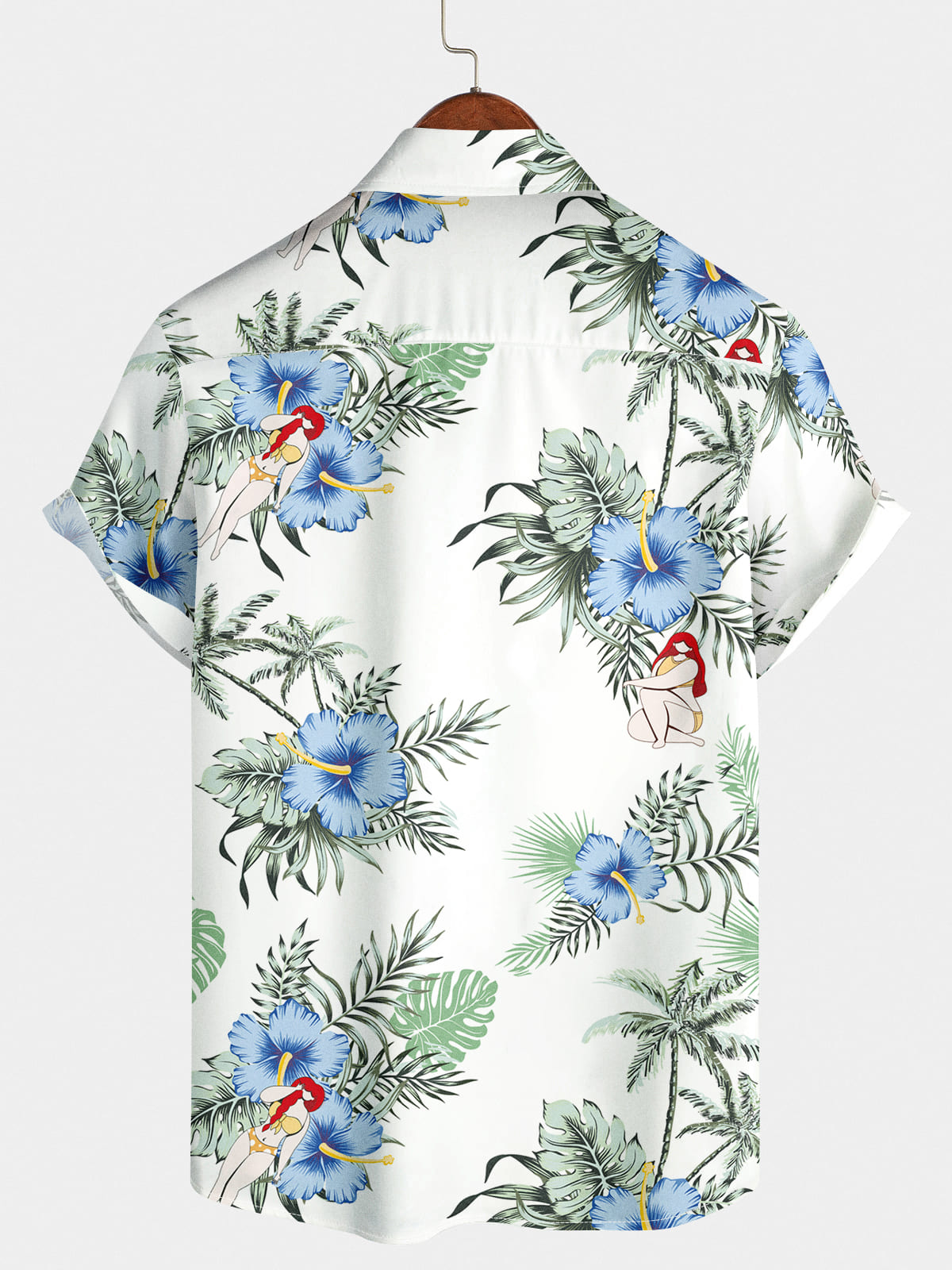 Chemise à manches courtes à fleurs pour hommes
