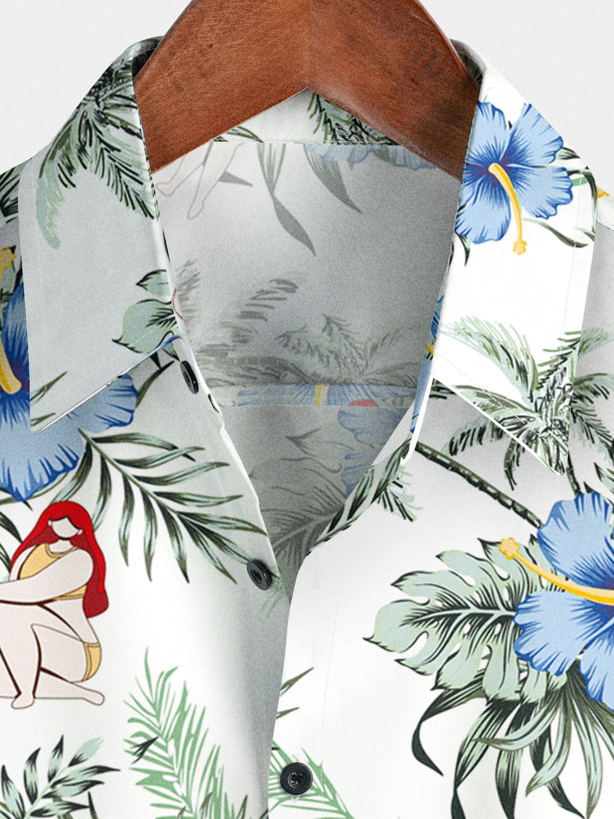 Chemise à manches courtes à fleurs pour hommes