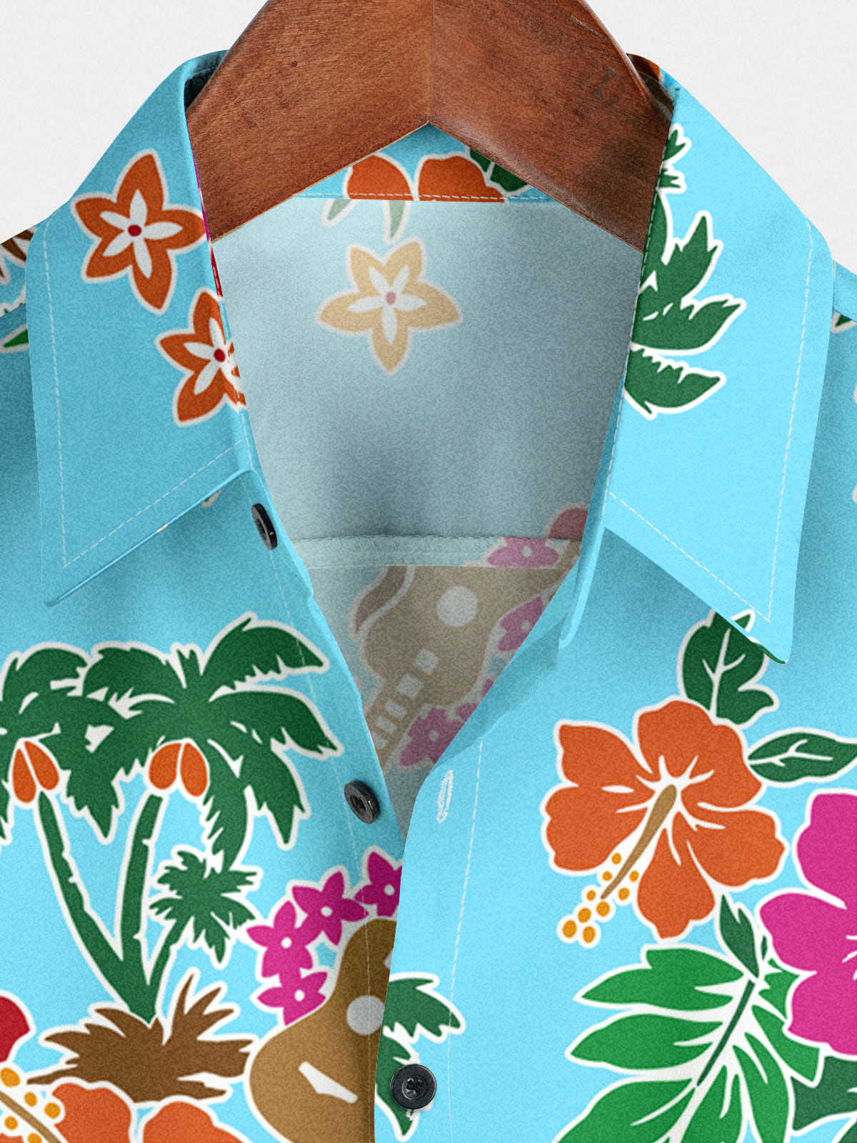 Chemise à manches courtes hawaïenne à fleurs pour hommes