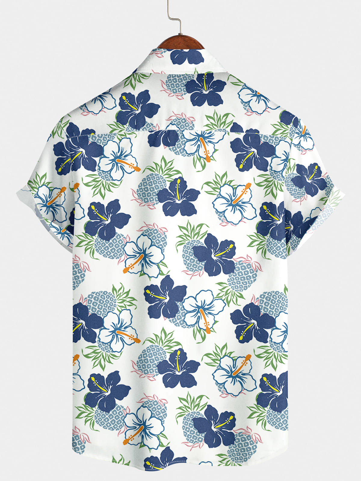 Camicia a maniche corte floreale ananas da uomo