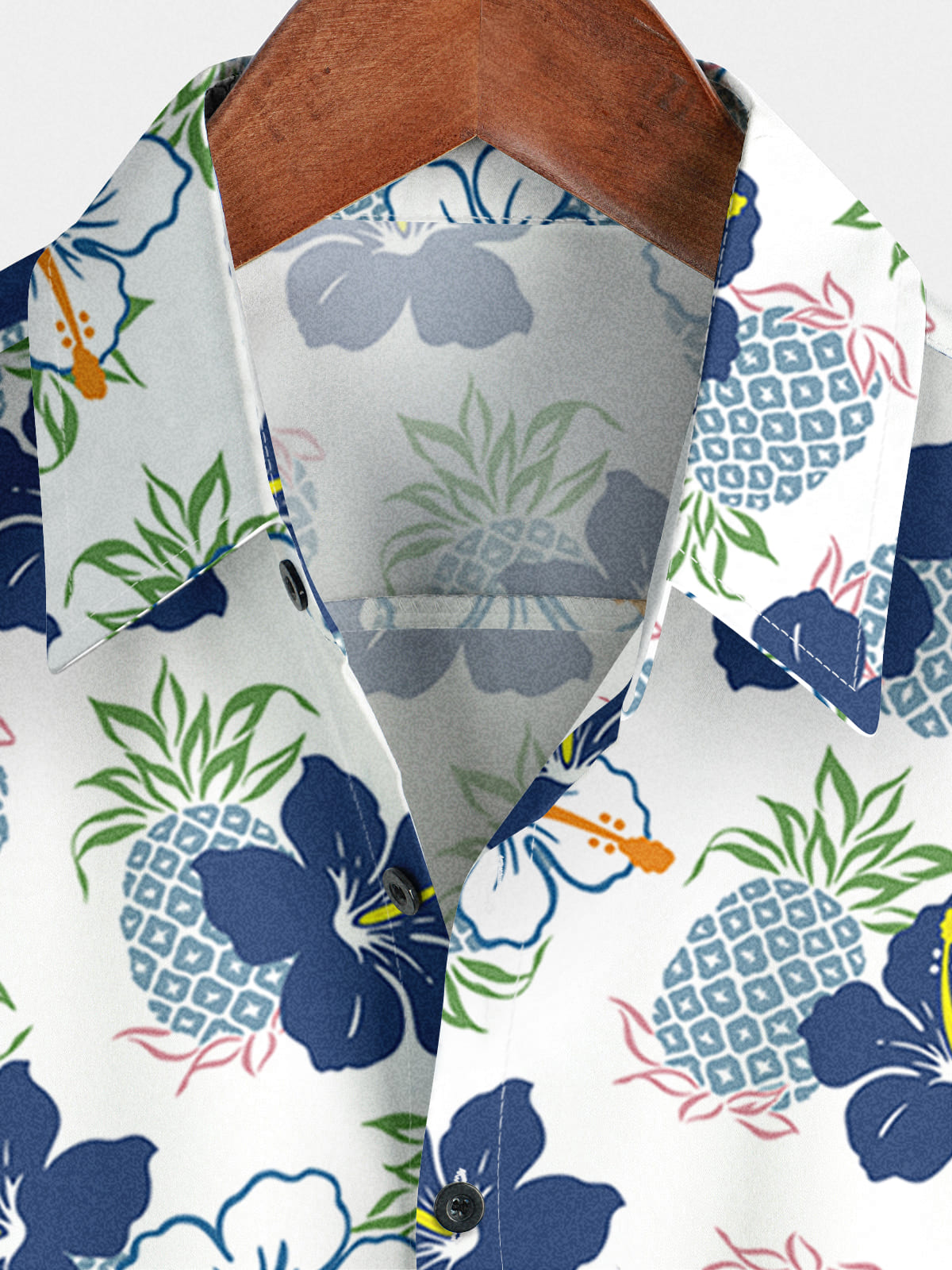 Camicia a maniche corte floreale ananas da uomo