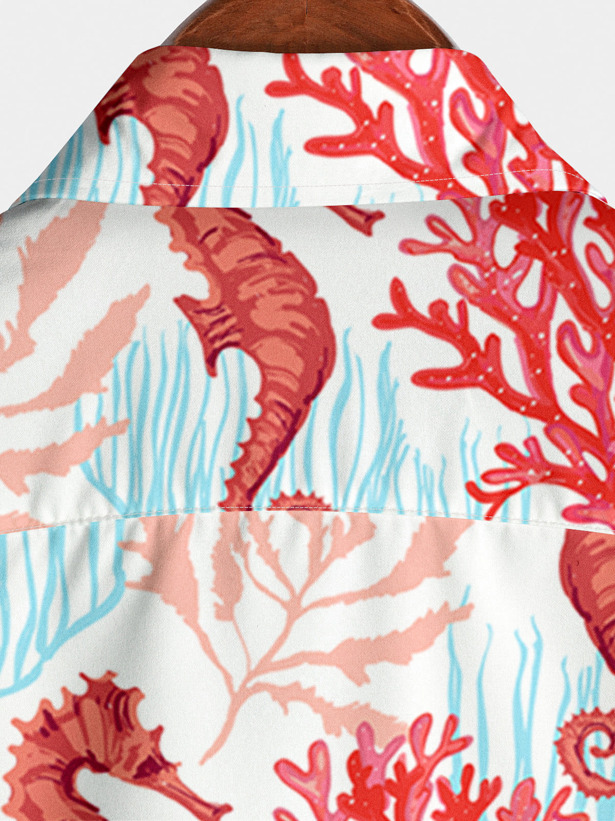 Chemise À Manches Courtes Imprimé Corail Pour Homme