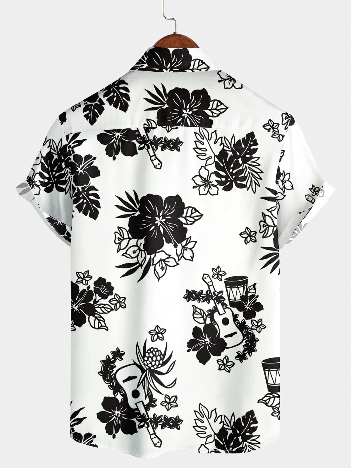 Camicia a maniche corte casual floreale da uomo