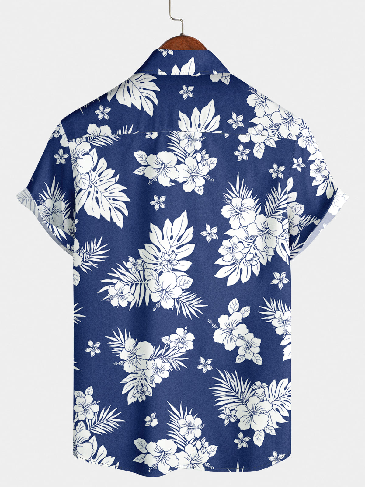 Chemise à manches courtes à imprimé floral pour hommes