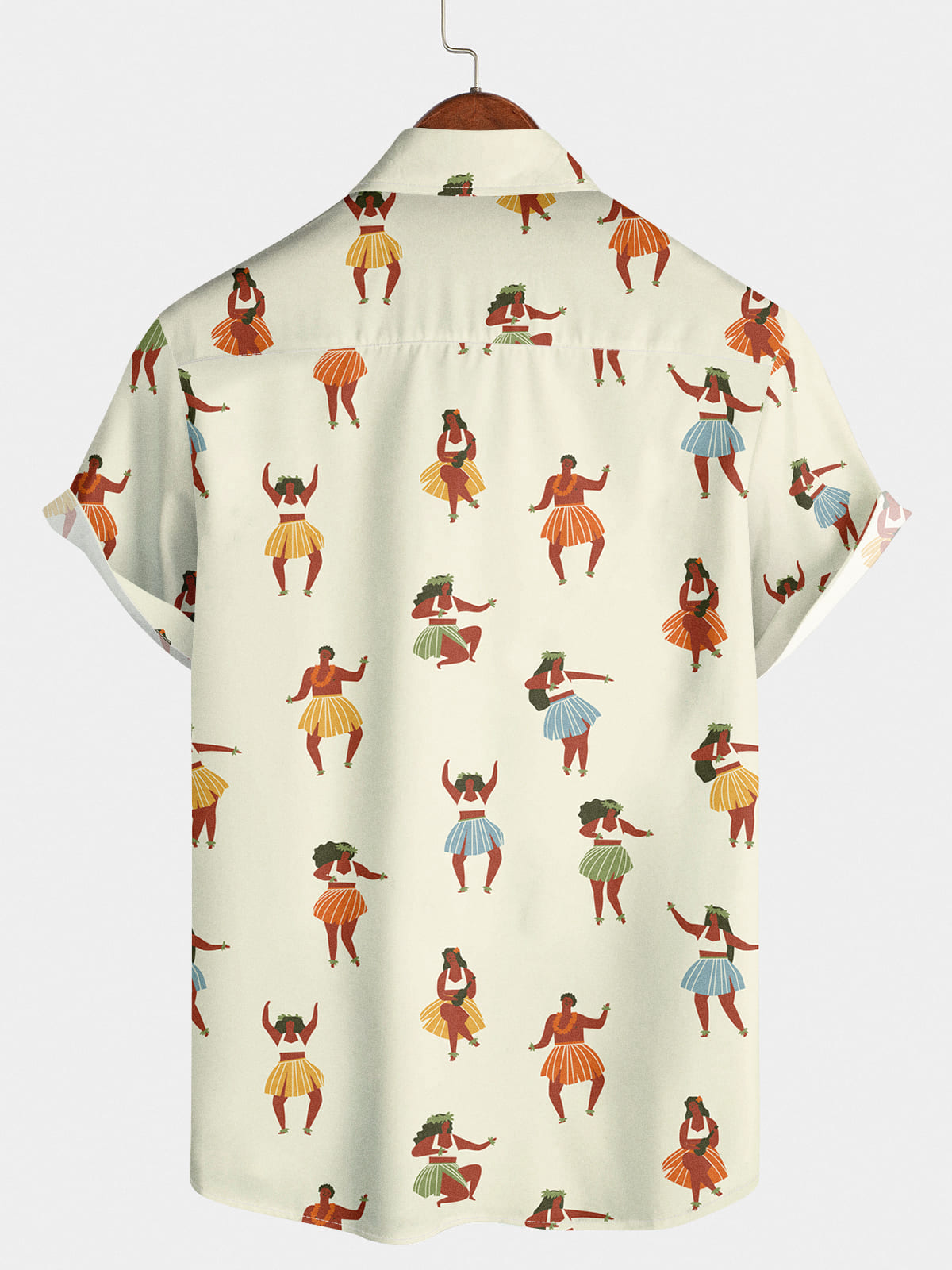 Camicia a maniche corte con stampa Hula Girl da uomo