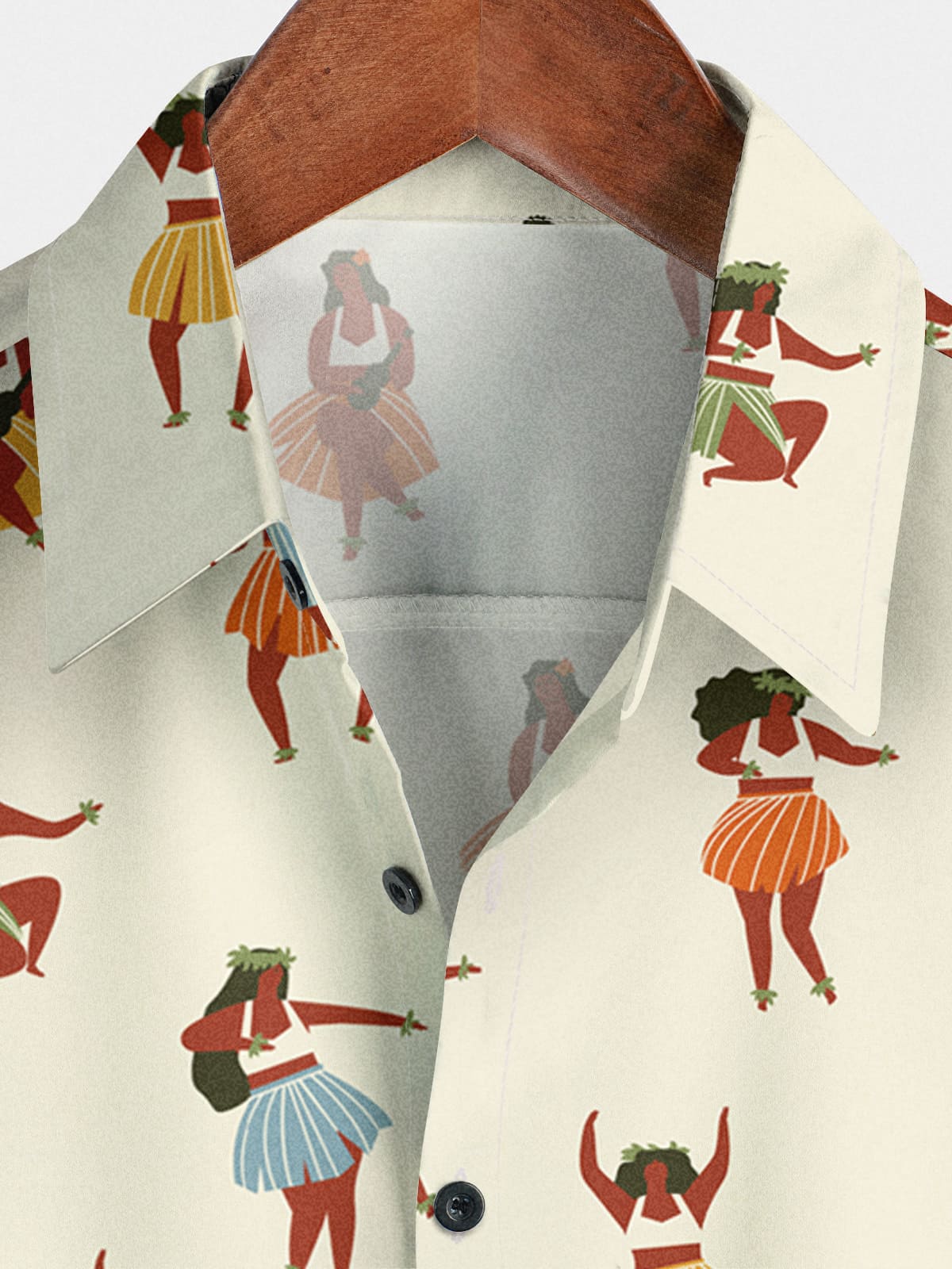 Camicia a maniche corte con stampa Hula Girl da uomo
