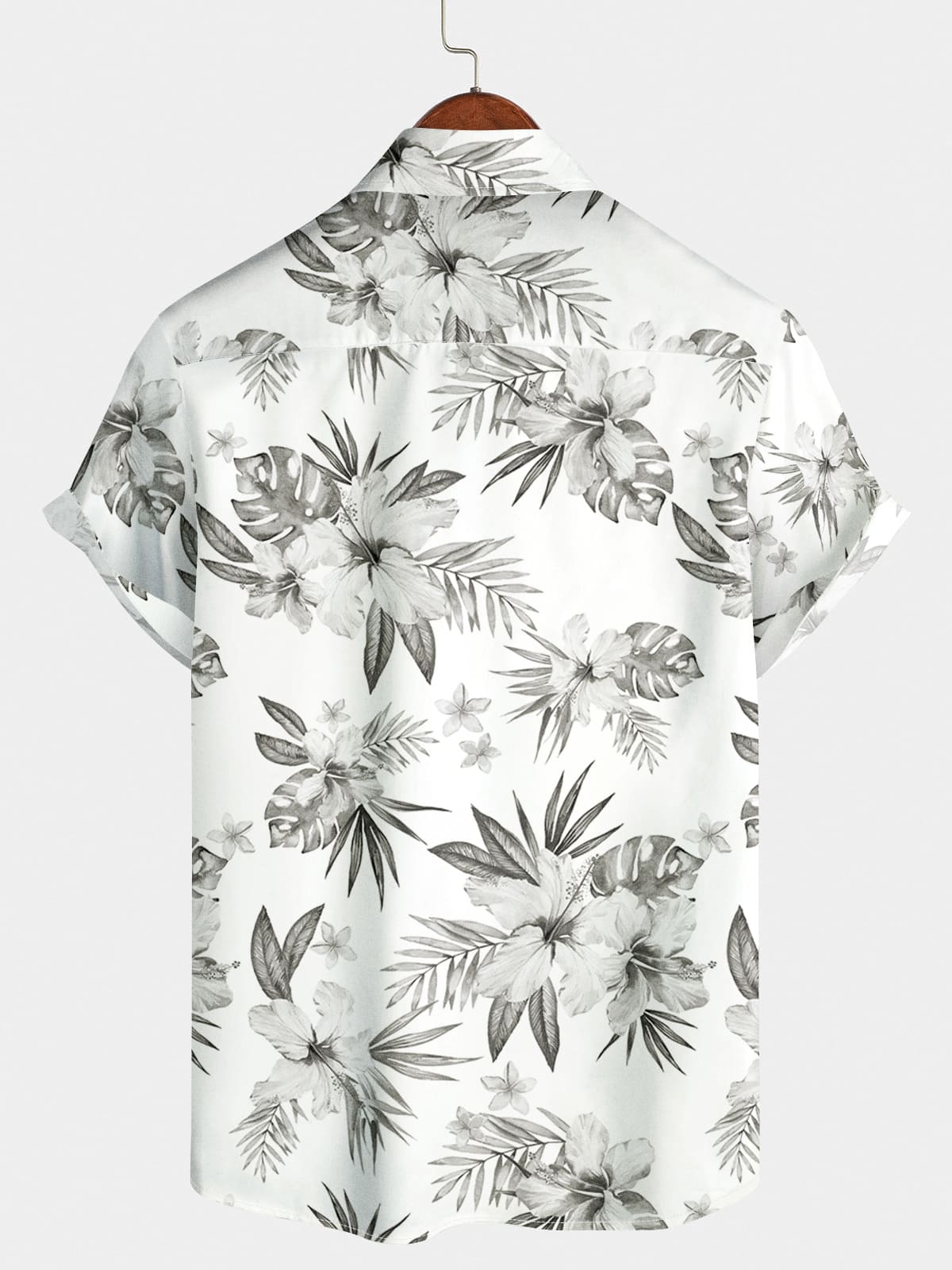 Chemise à manches courtes à imprimé floral pour hommes
