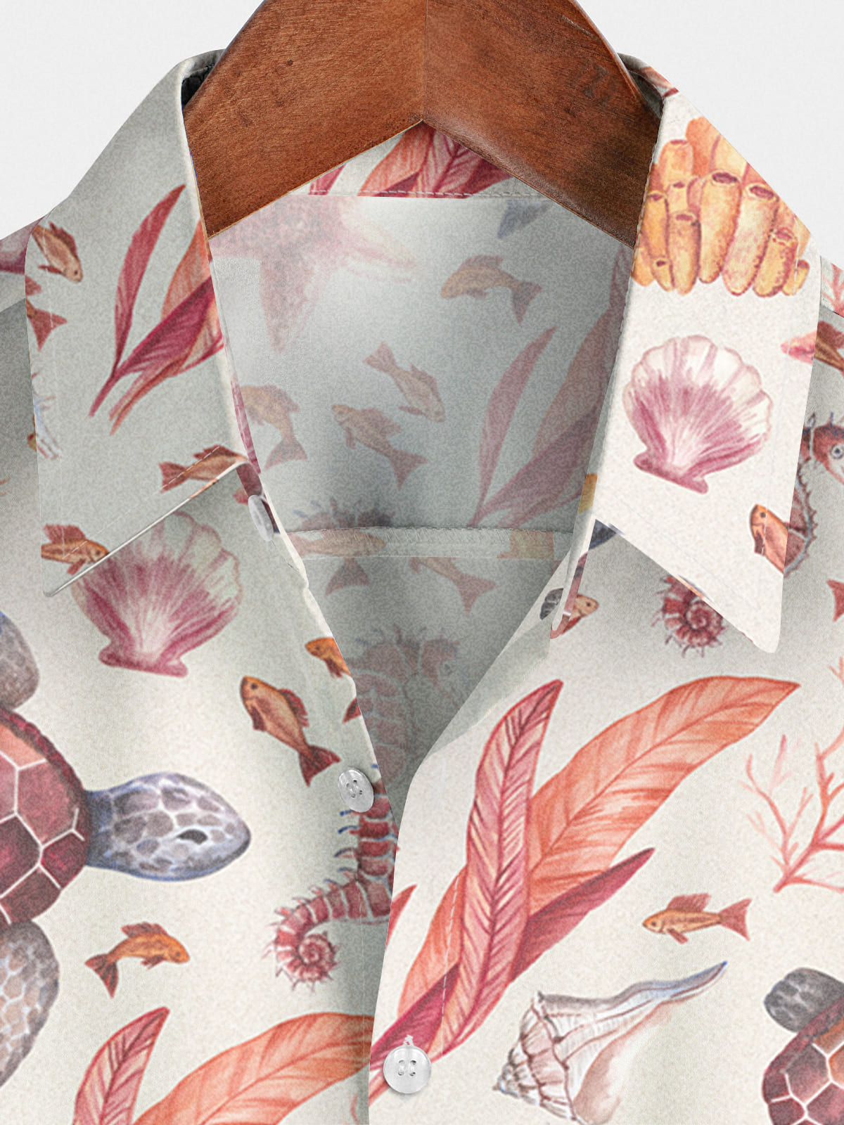 Chemise à manches courtes à imprimé tortue de mer pour hommes
