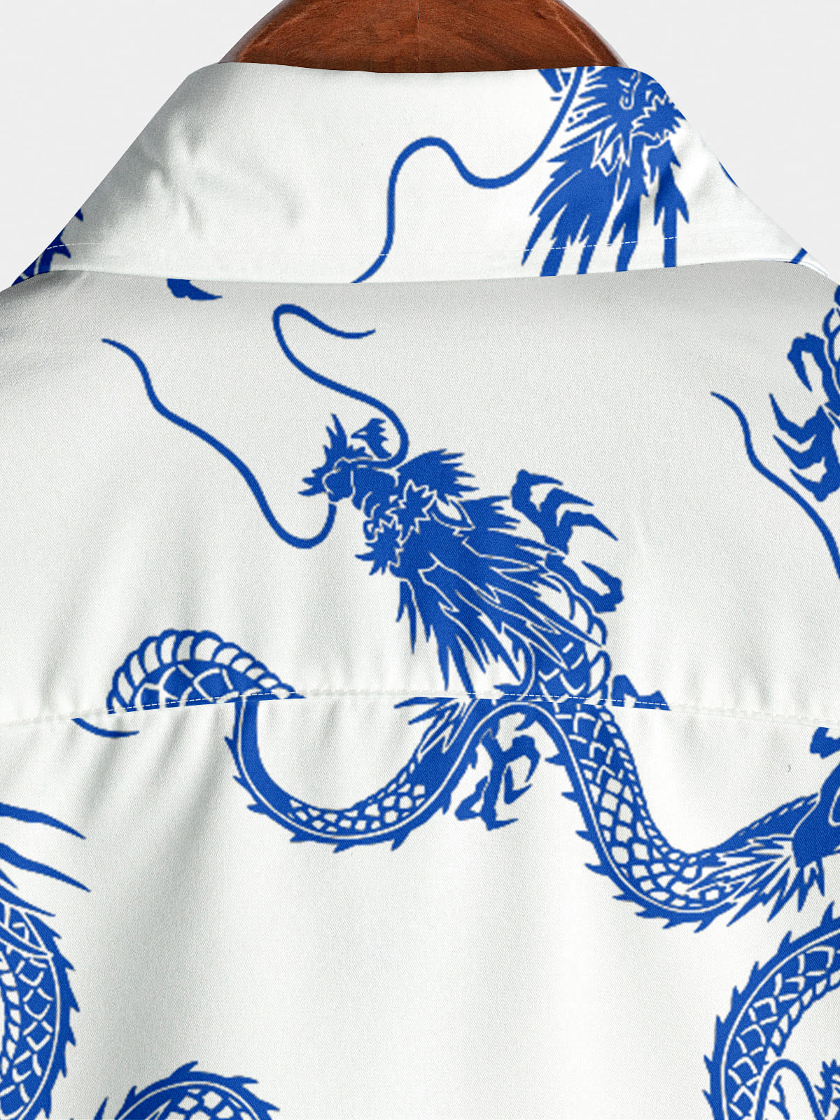 Camicia a maniche corte da uomo con stampa drago