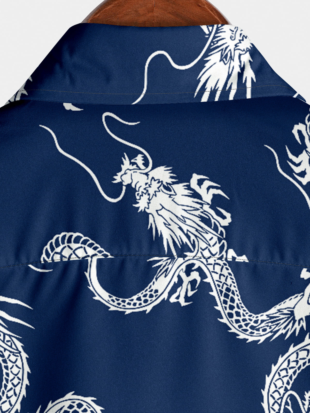 Camicia a maniche corte da uomo con stampa drago