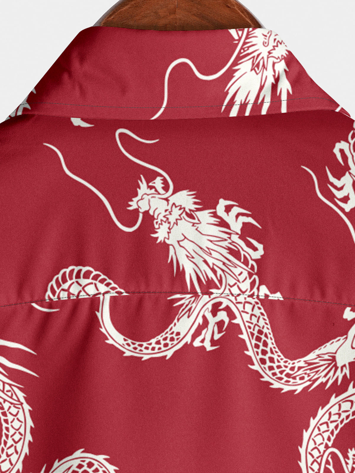 Camicia a maniche corte da uomo con stampa drago