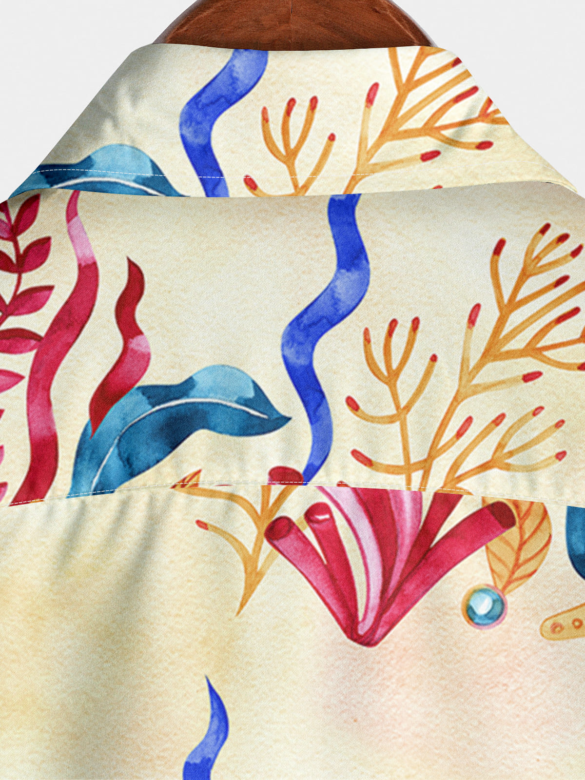 Chemise À Manches Courtes Imprimé Corail Pour Homme