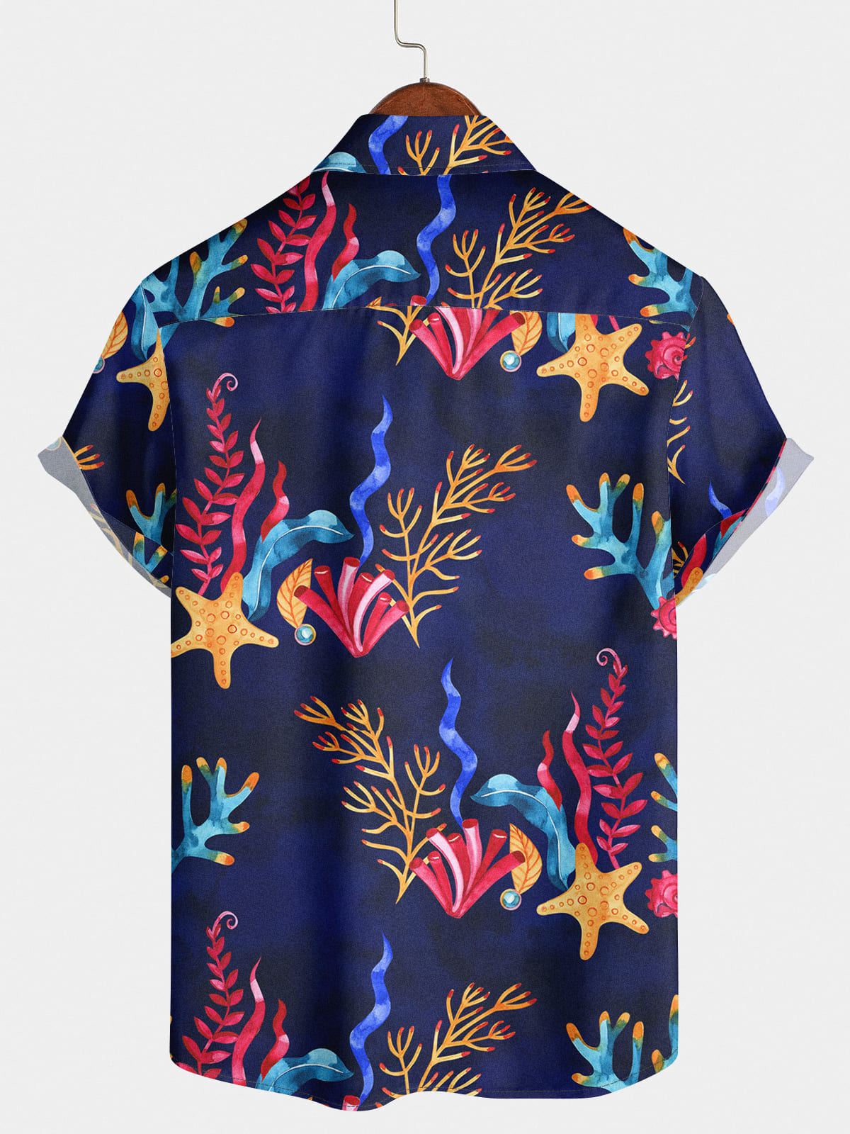 Chemise À Manches Courtes Imprimé Corail Pour Homme