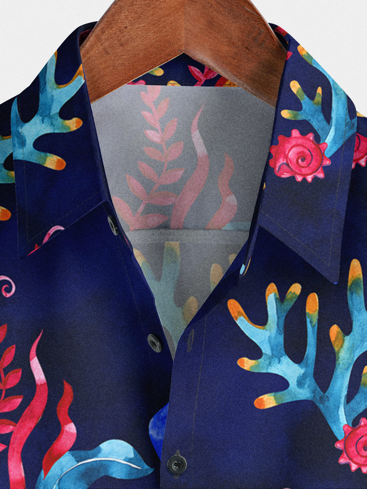 Chemise À Manches Courtes Imprimé Corail Pour Homme