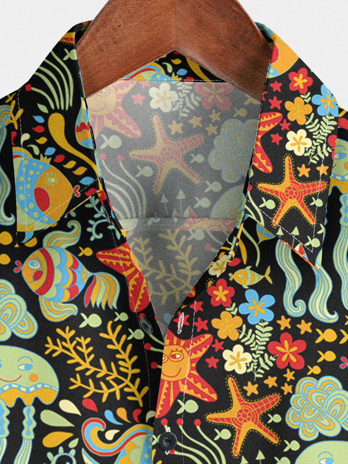 Men's Cartoon jellyfish Short Sleeve Shirt