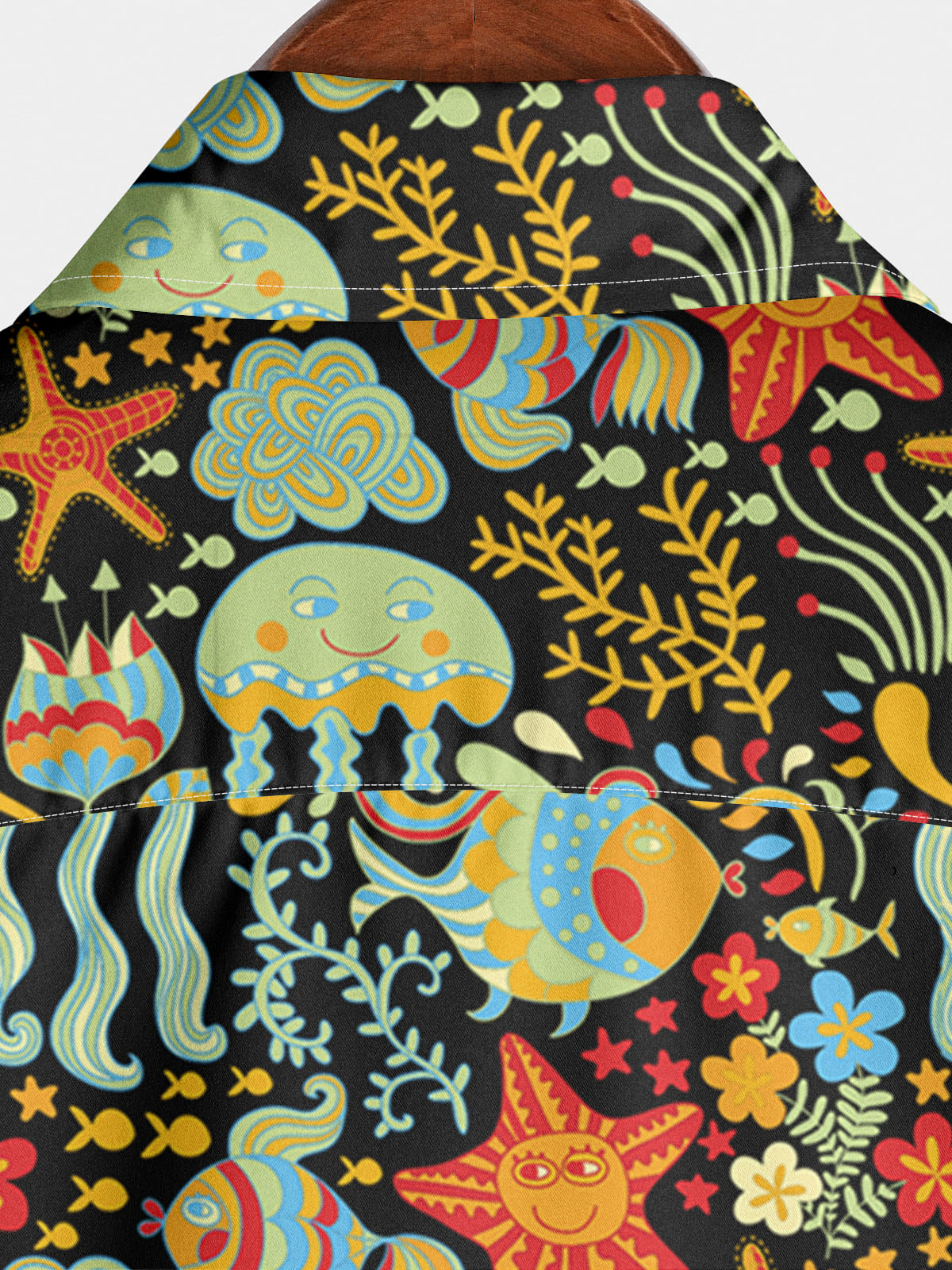 Men's Cartoon jellyfish Short Sleeve Shirt