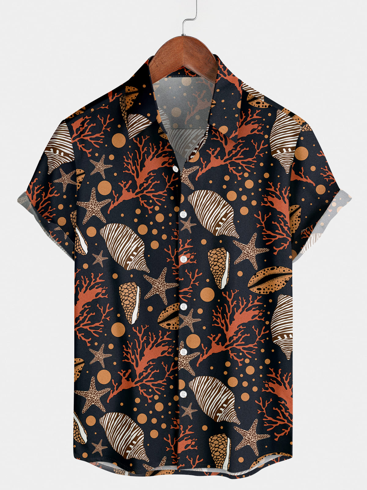 Men's Conch Print Short Sleeve Shirt
