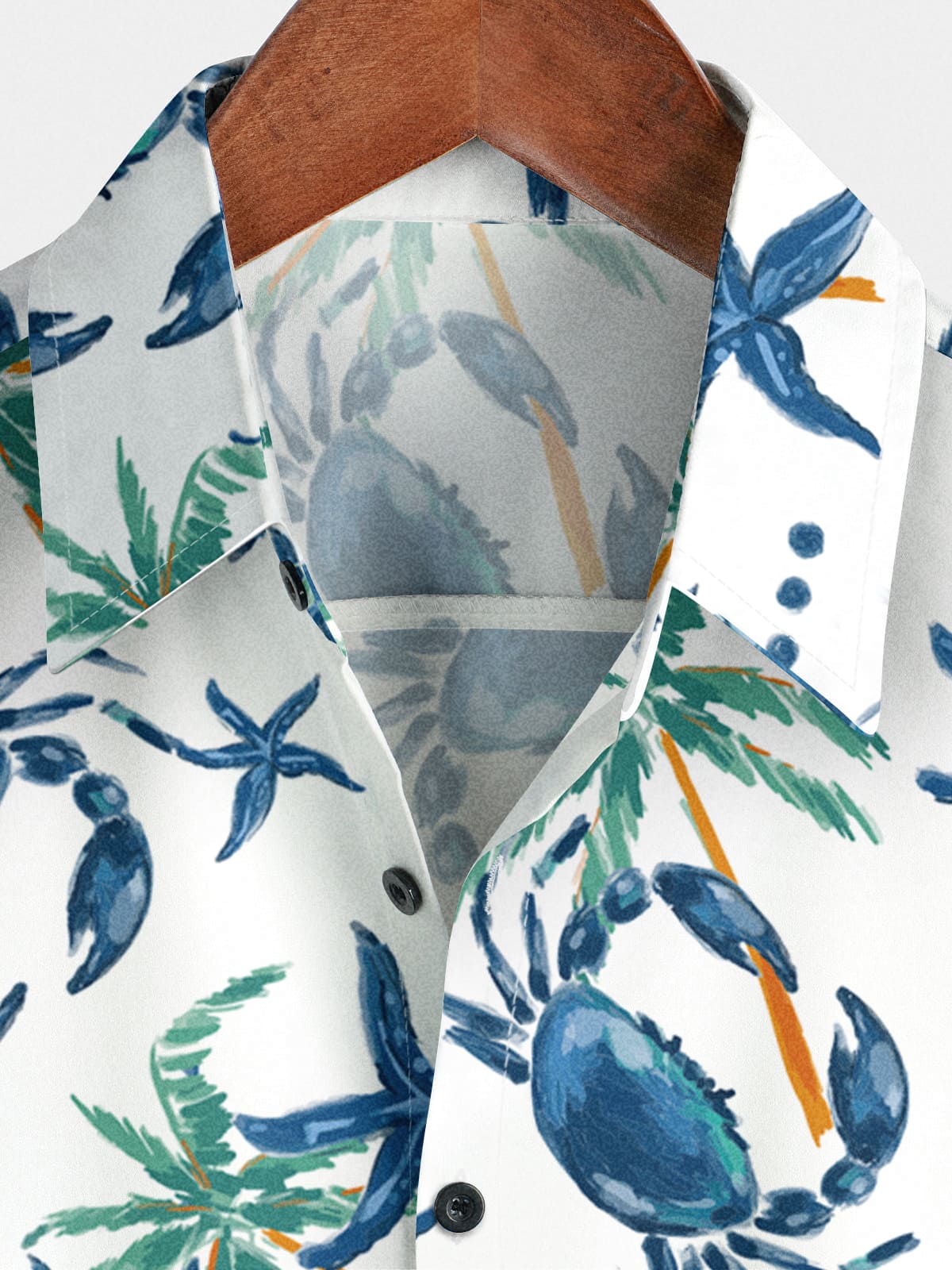 Men's Crab Print Short Sleeve Shirt