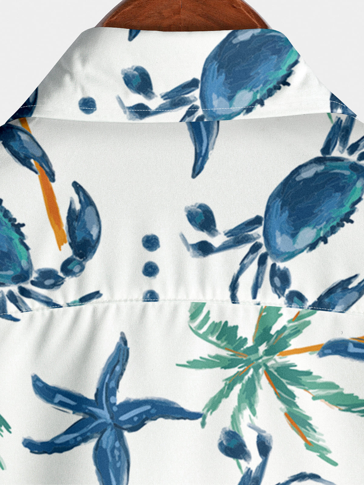 Men's Crab Print Short Sleeve Shirt