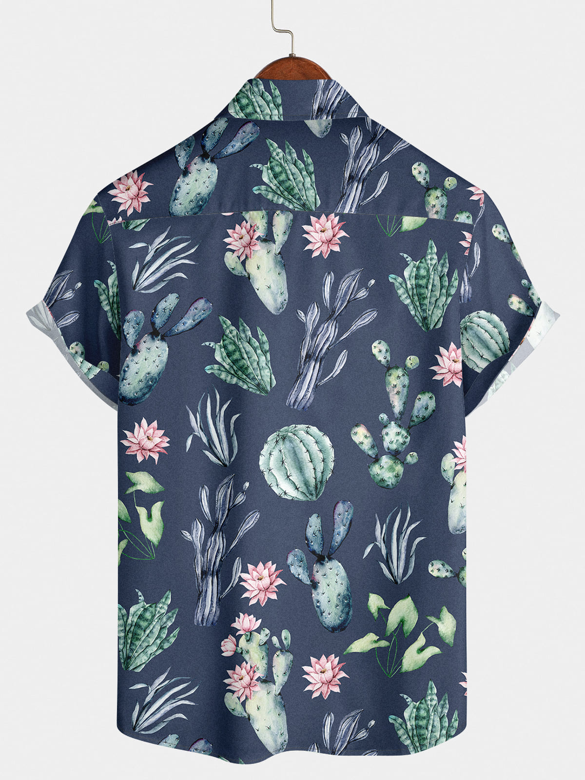Men's Cactus Print Short Sleeve Shirt