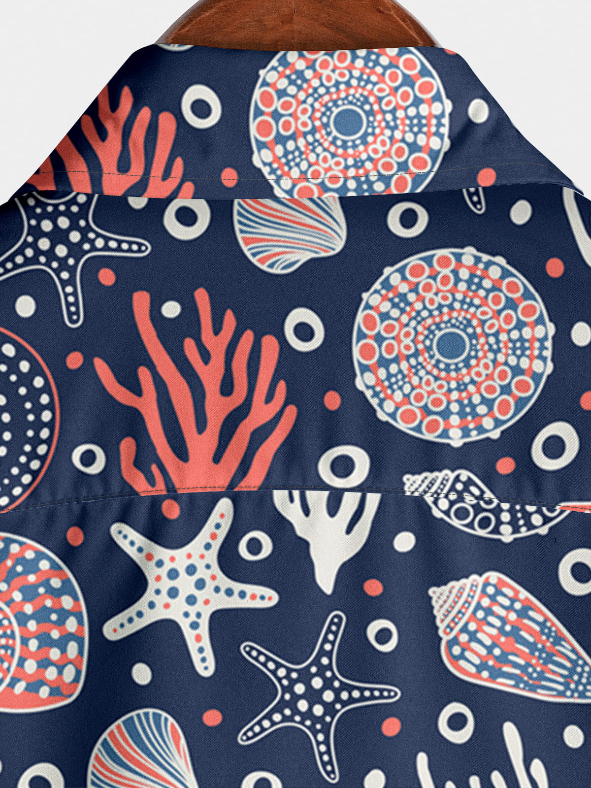 Men's Coral Print Short Sleeve Shirt