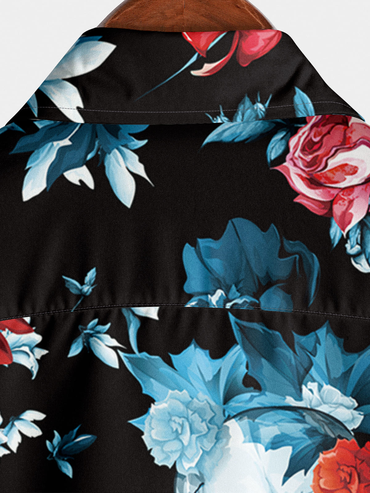 Chemise à manches courtes à imprimé tête de mort pour hommes