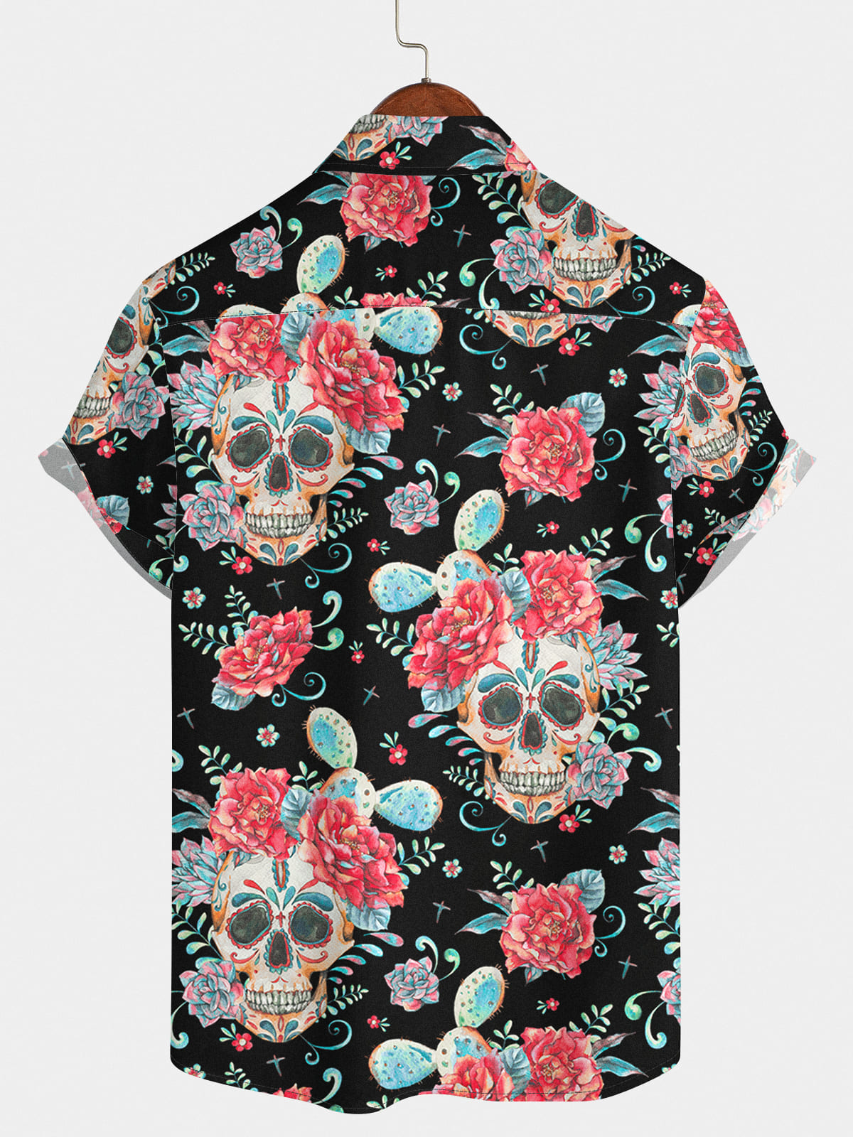 Chemise à manches courtes Skull Cactus pour hommes