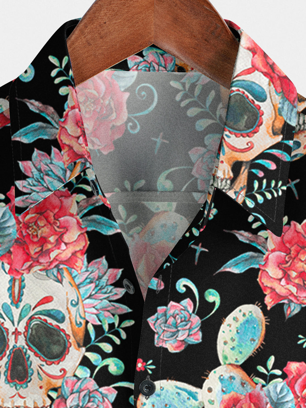 Chemise à manches courtes Skull Cactus pour hommes