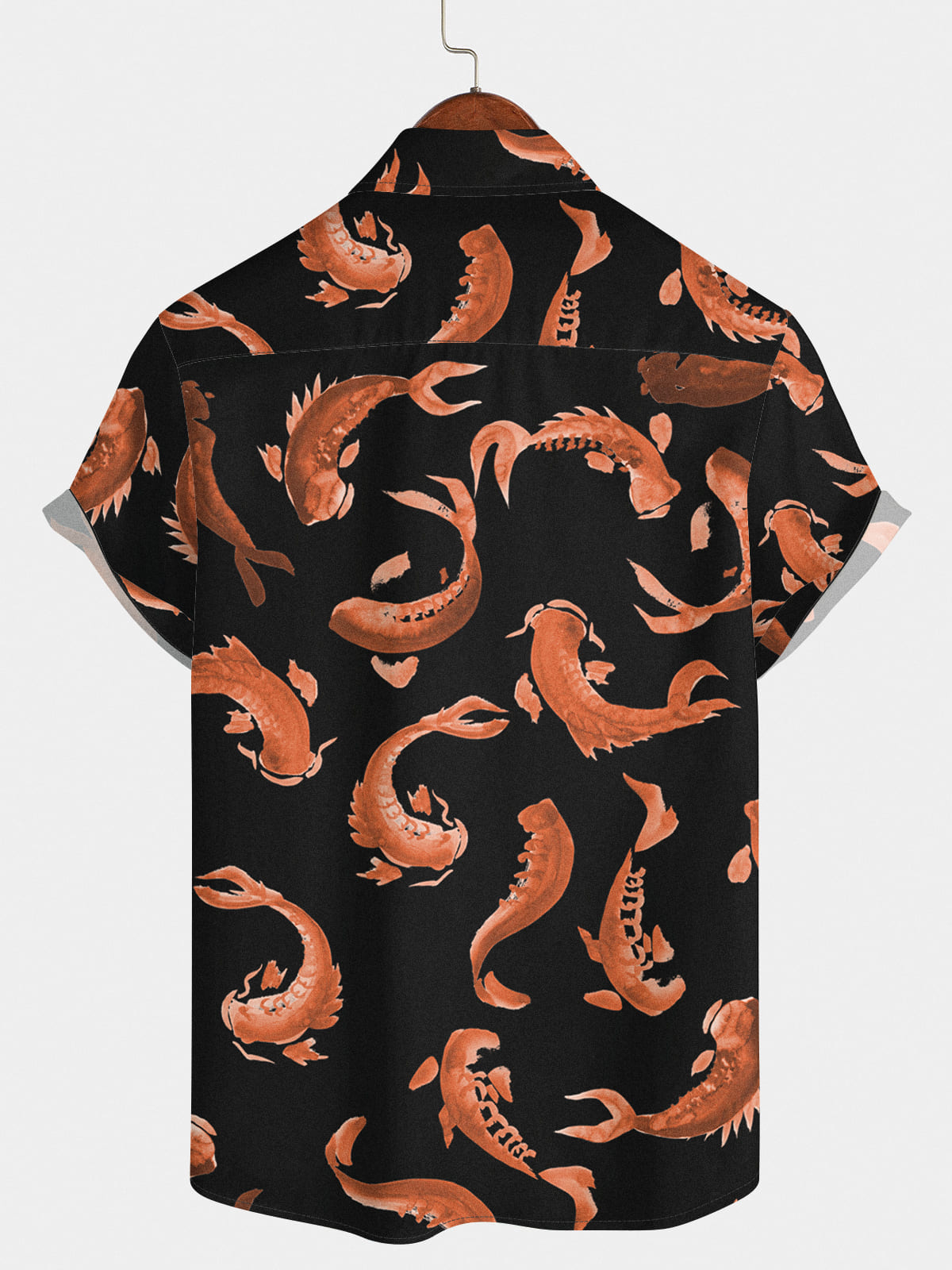 Men's Fish Print Short Sleeve Shirt