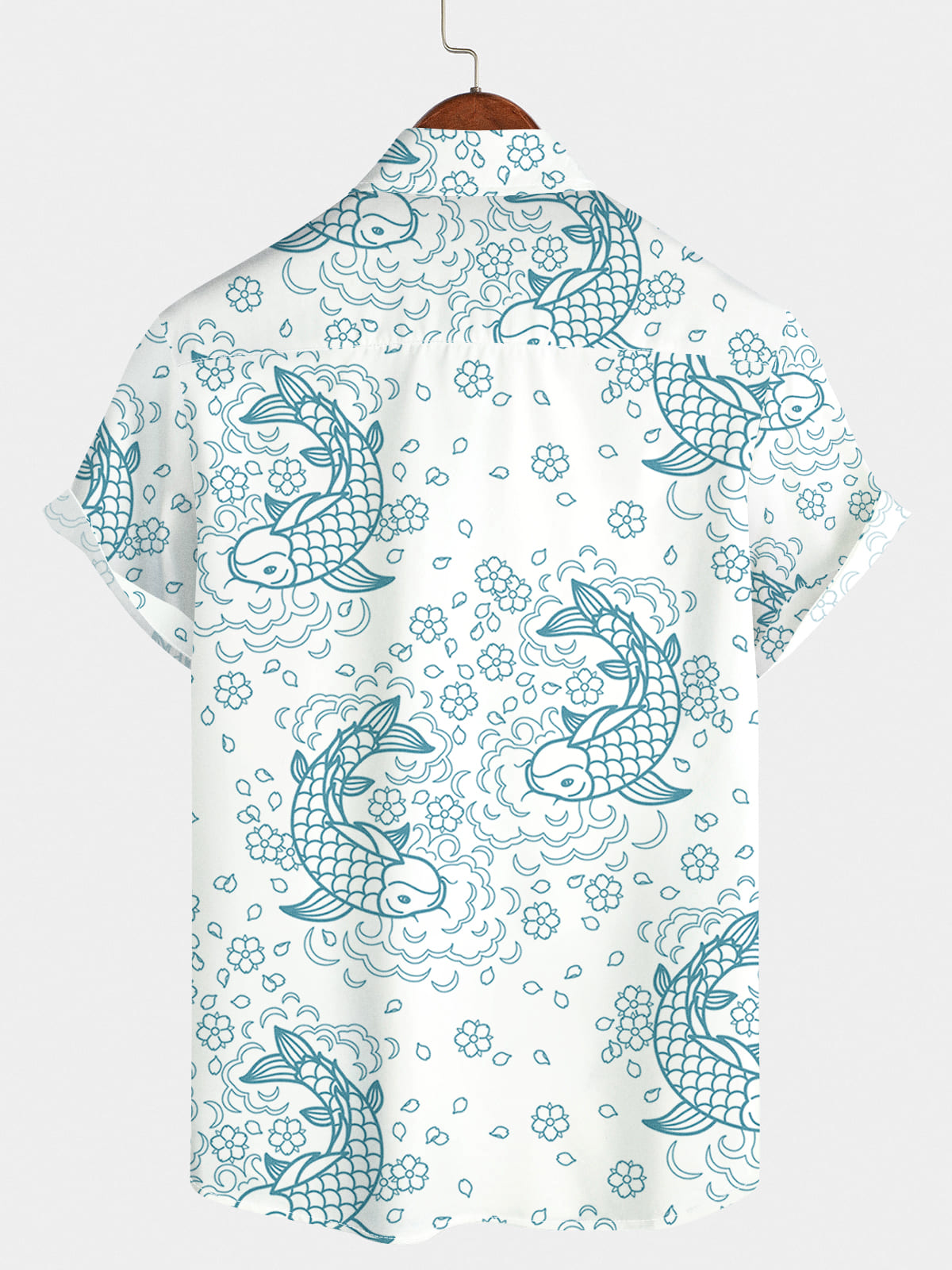 Men's Fish Hawaiian Short Sleeve Shirt