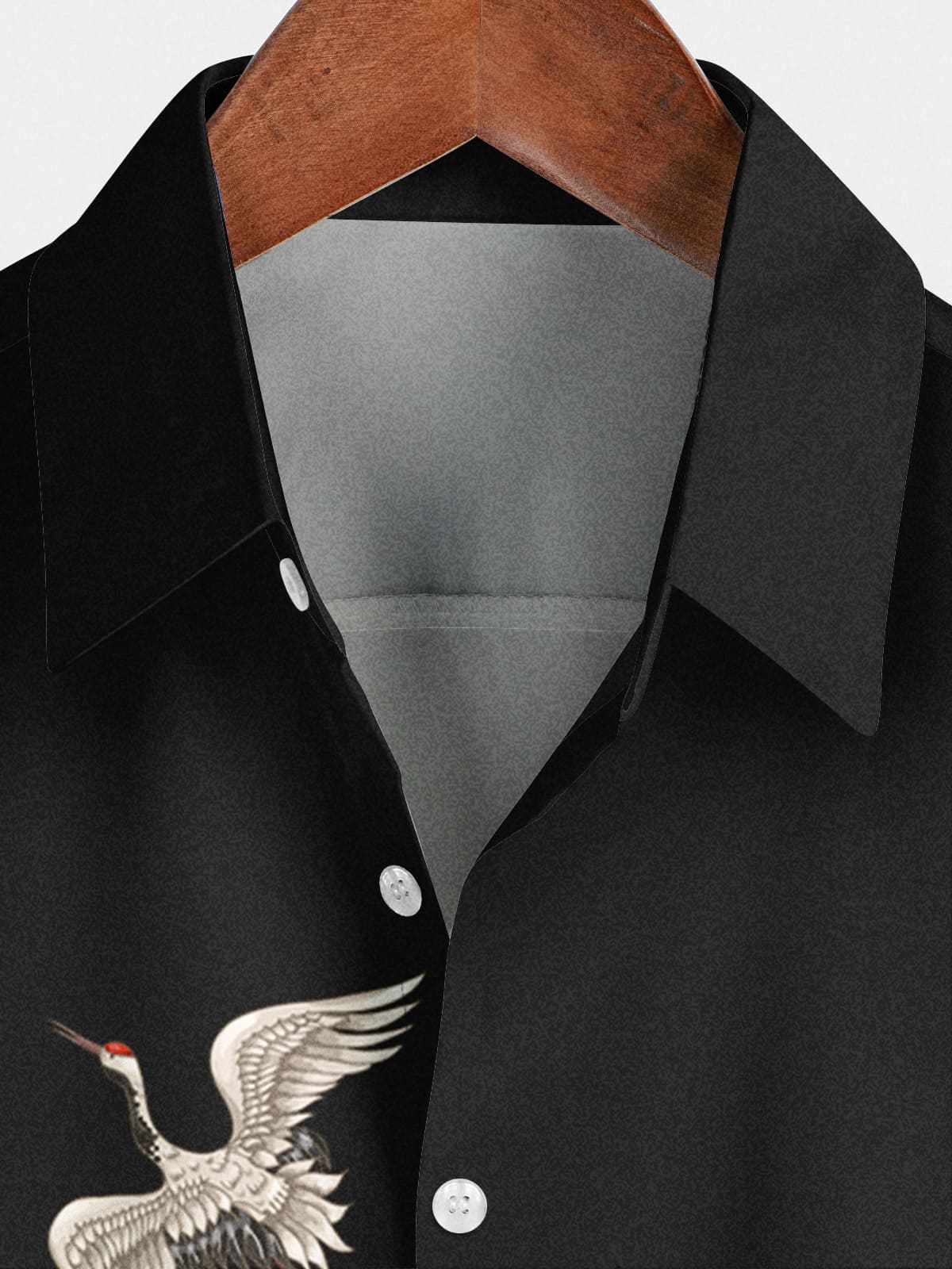 Men's Crane Print Short Sleeve Shirt