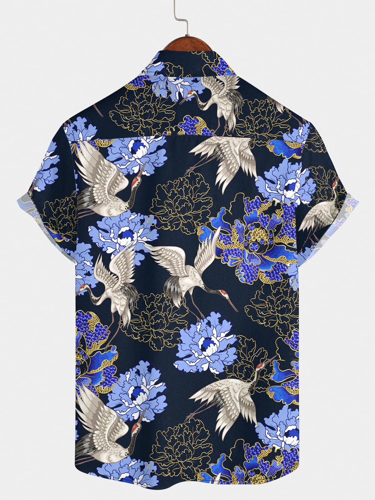 Men's Crane Floral Short Sleeve Shirt