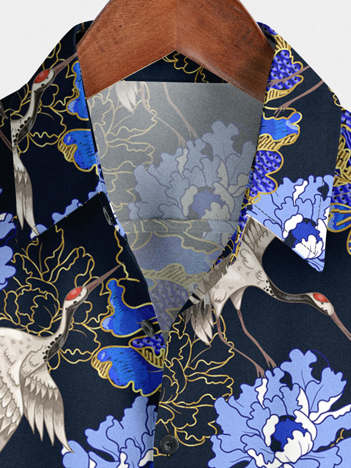 Men's Crane Floral Short Sleeve Shirt