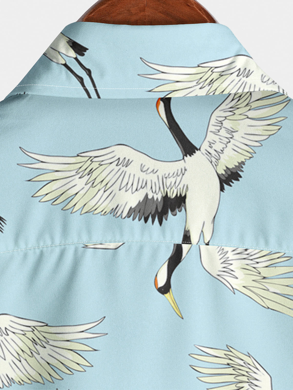 Men's Crane Print Short Sleeve Shirt