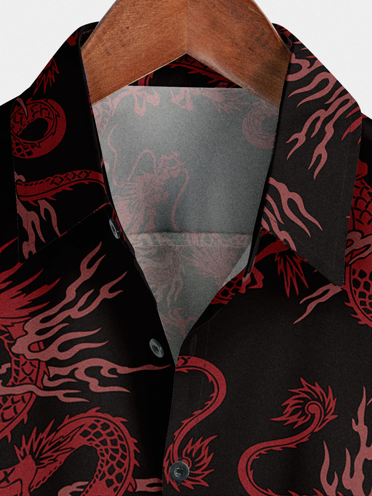 Men's Dragon Print Short Sleeve Shirt