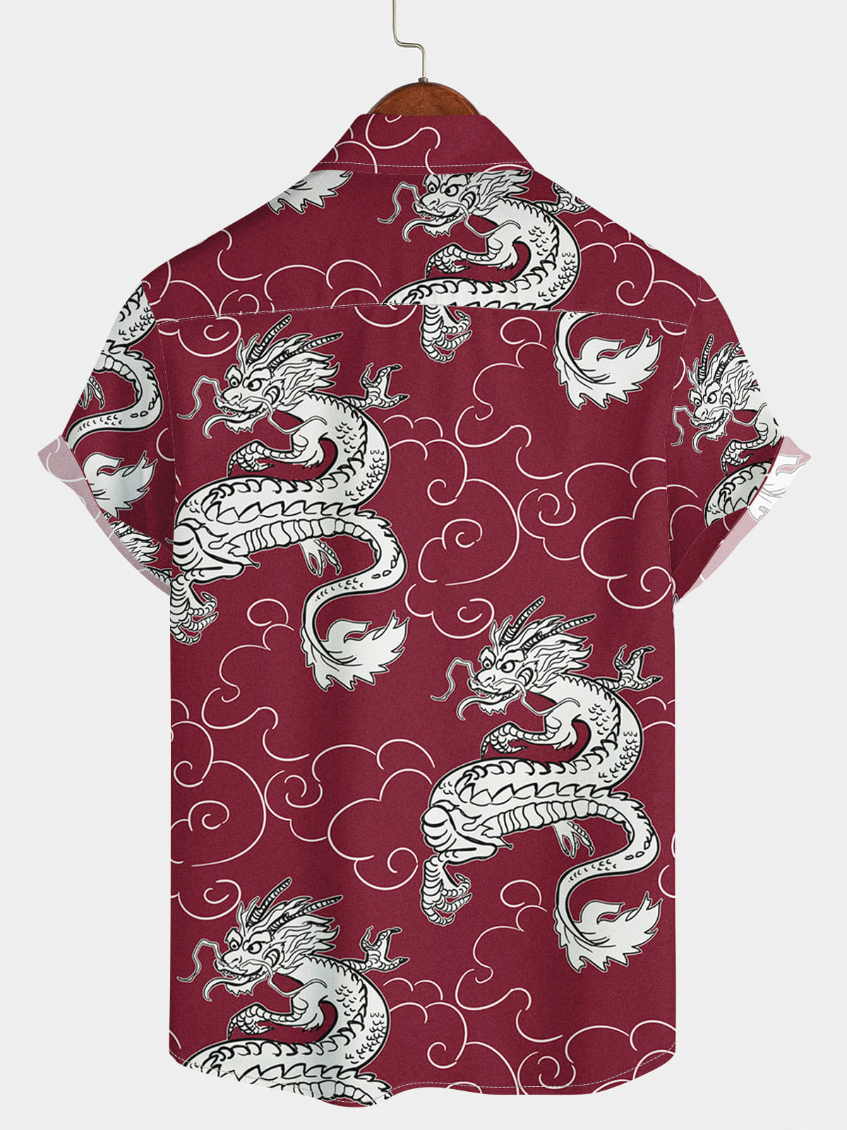 Men's Dragon Print Short Sleeve Shirt