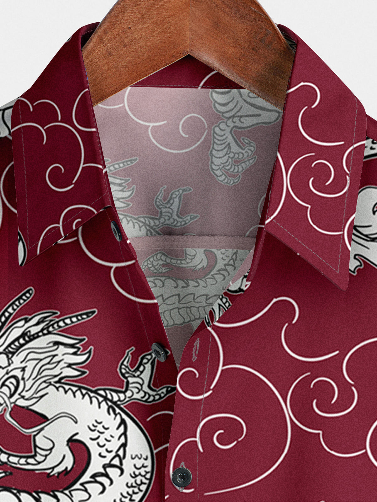 Men's Dragon Print Short Sleeve Shirt