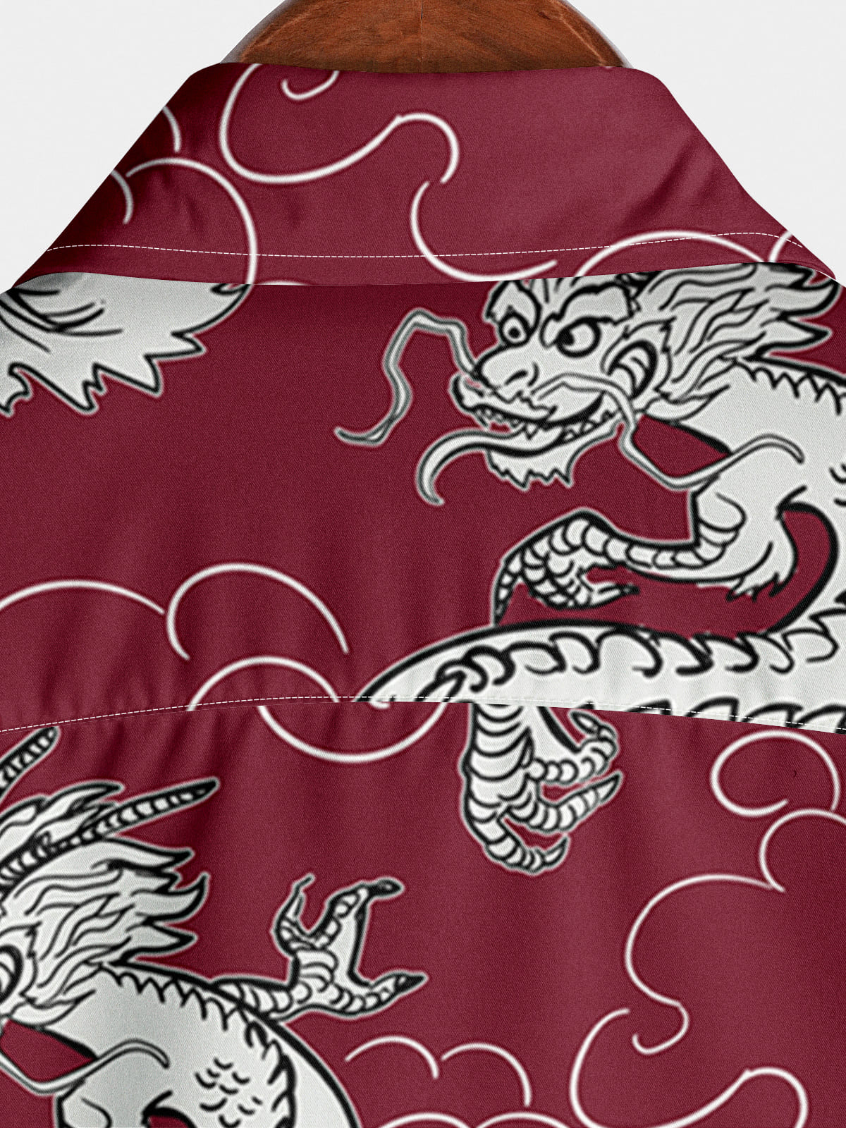 Men's Dragon Print Short Sleeve Shirt