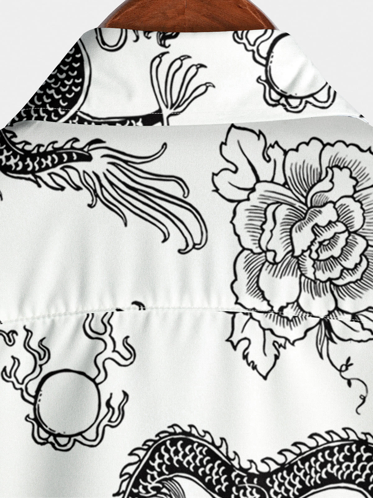 Men's Dragon Print Short Sleeve Shirt