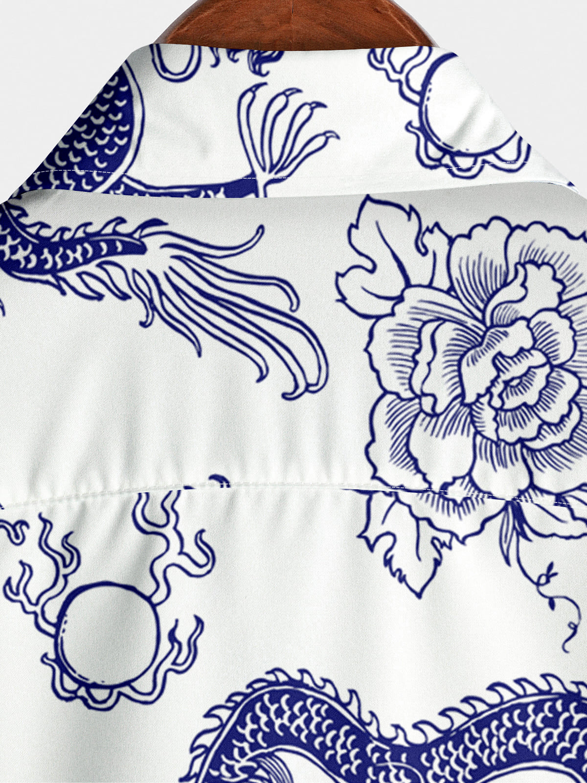Men's Dragon Print Short Sleeve Shirt