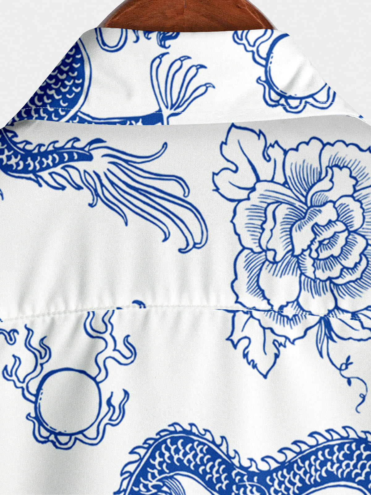 Men's Dragon Print Short Sleeve Shirt
