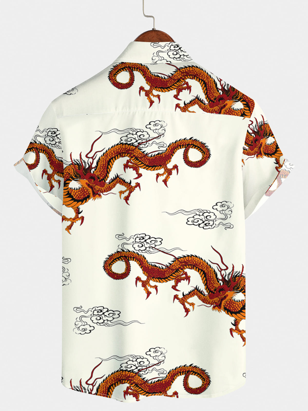 Men's Dragon Casual Short Sleeve Shirt