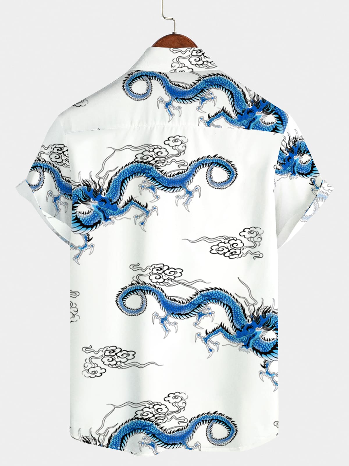 Men's Dragon Casual Short Sleeve Shirt