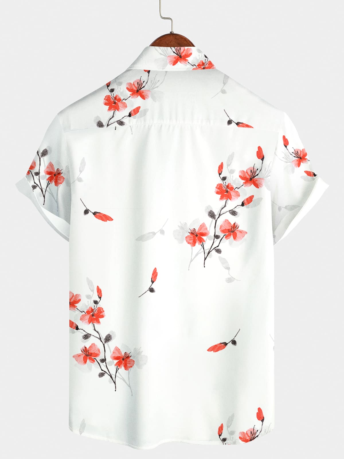 Men's Floral Print Short Sleeve Shirt