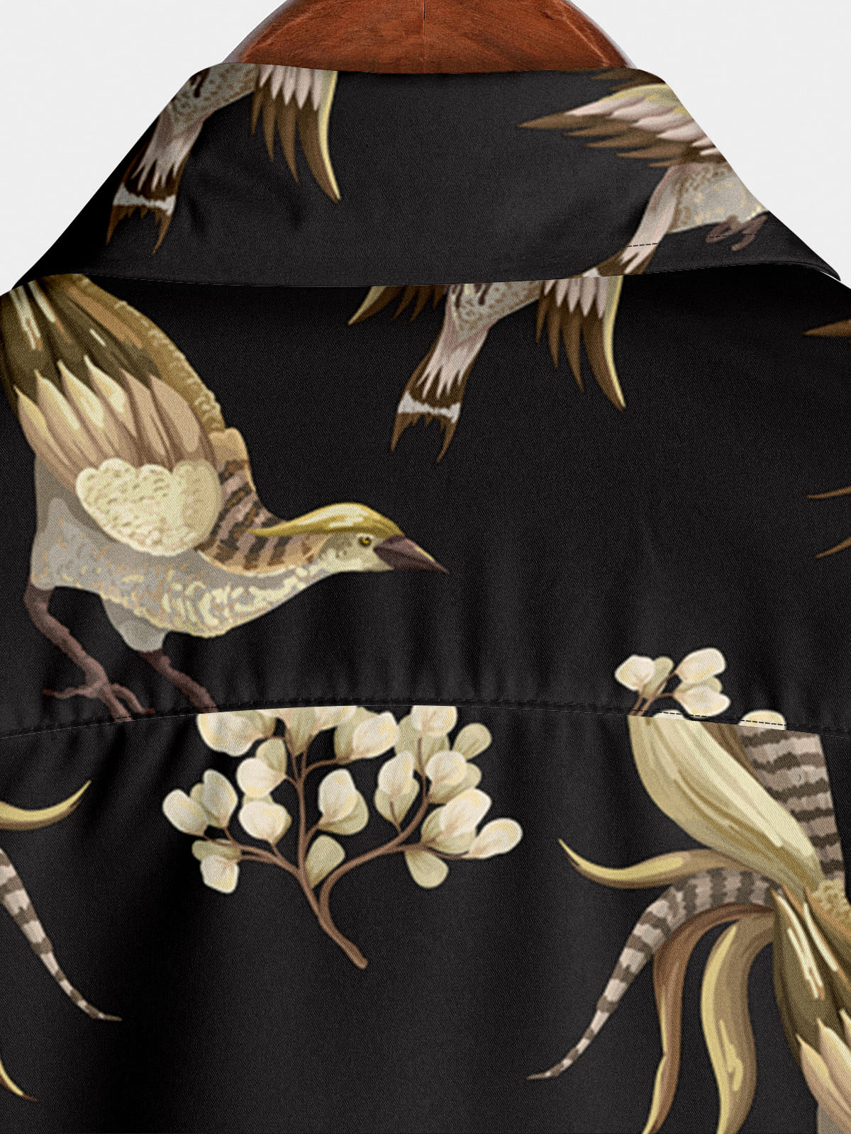 Men's Bird Print Short Sleeve Shirt