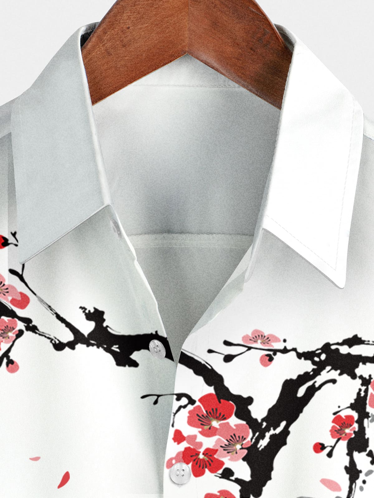 Men's Floral Butterfly Short Sleeve Shirt