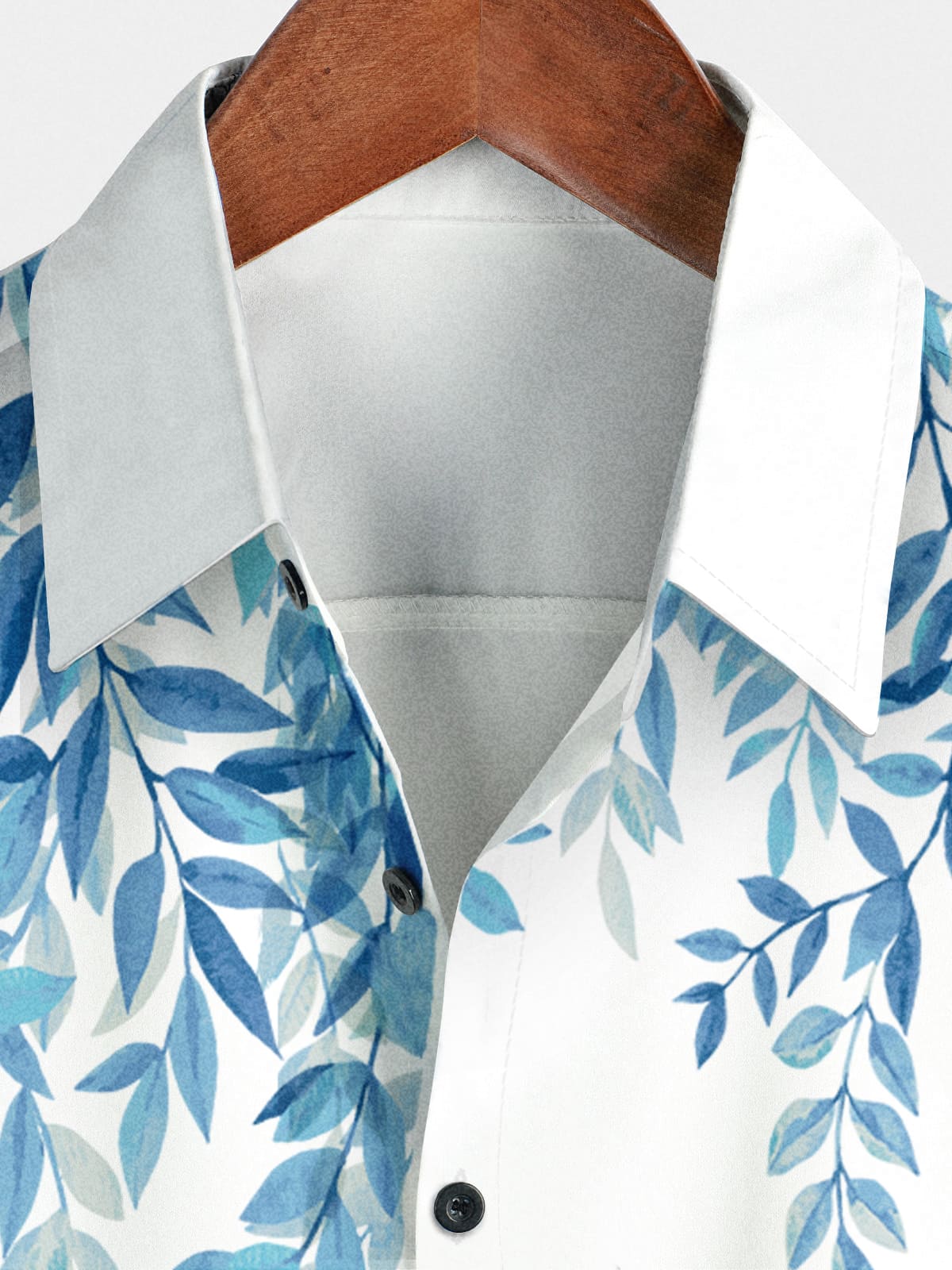 Men's Leaf Print Short Sleeve Shirt
