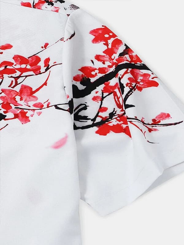 Men's Floral Branch Short Sleeve Shirt