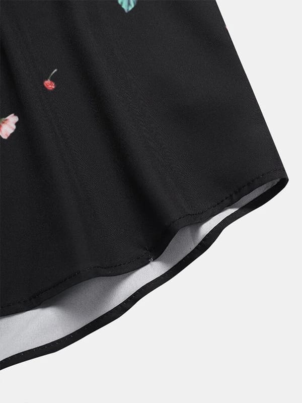Men's Floral Casual Short Sleeve Shirt